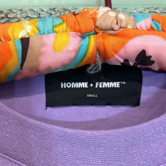 New Hotel Homme + Femme Beverly Hills lavender short sleeve crewneck T-shirt sm - Picture 3 of 5